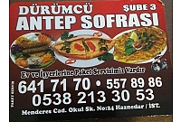 DÜRÜMCÜ ANTEP SOFRASI