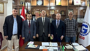 Kaymakam Abdullah Küçük ve heyeti, Başkan Fatih Keskinci'yi tebrik etti